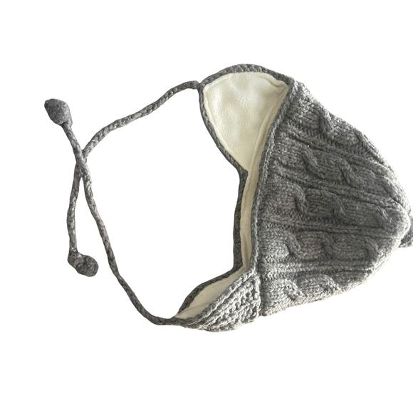 Earth Ragz Men's One Size 100% Wool Grey Winter Beanie Hat - Picture 2 of 4